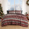 Plaid Reindeer Snowflake Full Comforter Set - Cozy Holiday Bedding