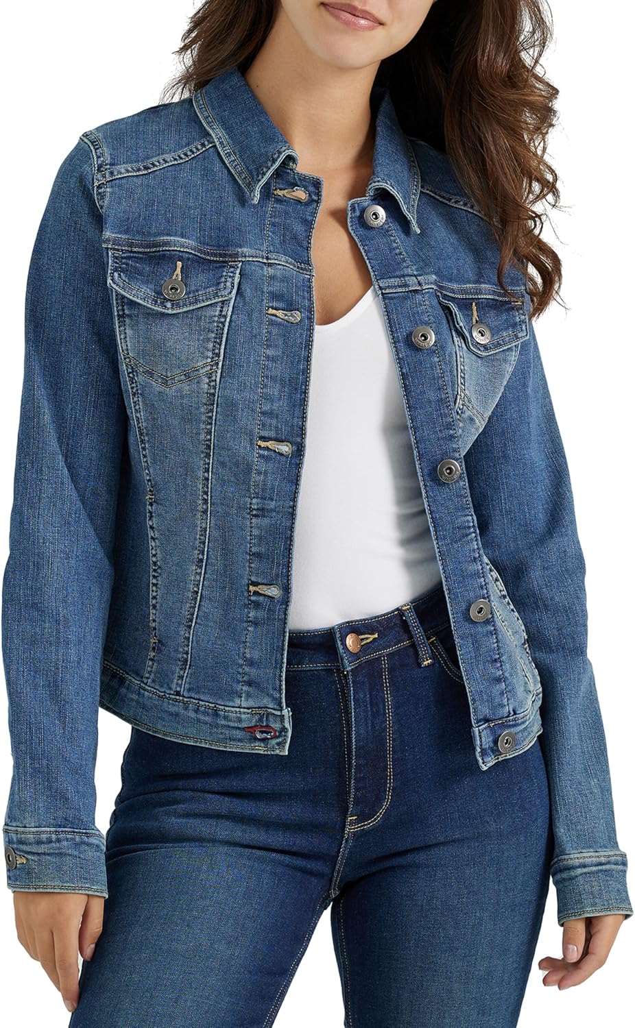 Wrangler Authentics Womens Stretch Denim Jacket for Every Occasion