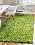 Uber Cozy Solid Shag Rug 9 ft x 12 ft Grass Green - Soft, Durable