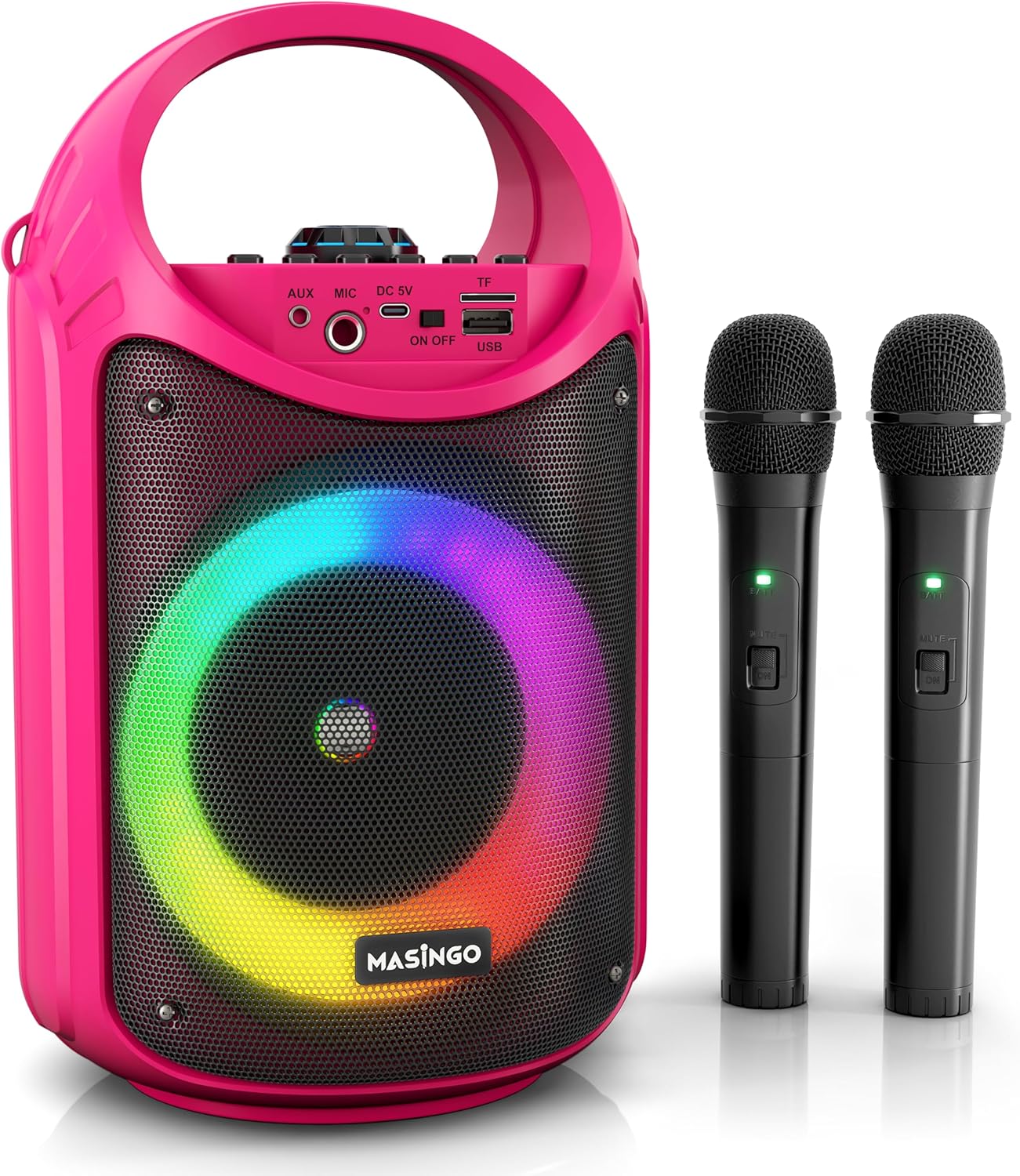 Karaoke Machine for Kids and Adults with Wireless Microphones