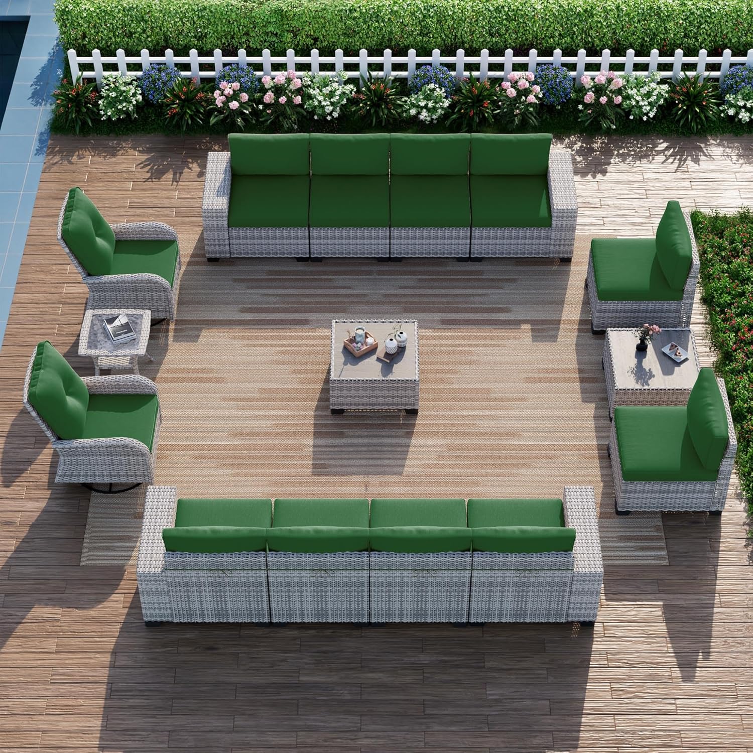 Transform Your Outdoor Space with 15-Piece Patio Furniture Set