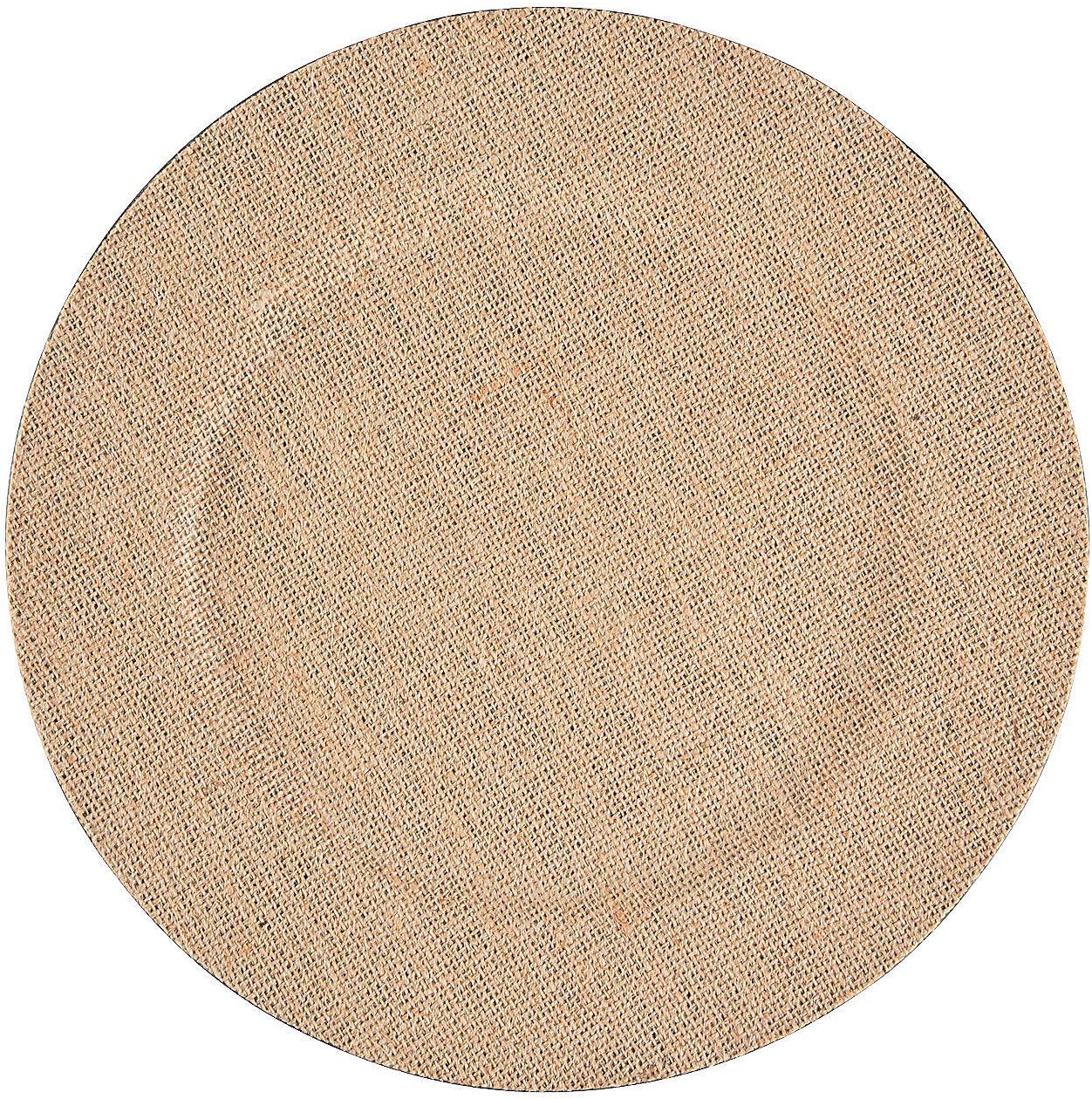 Set of 6 Burlap Chargers: Rustic Chic Decor