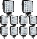 LED Work Lights for Truck Tractor 4in Square Pod Lights - 10Pack