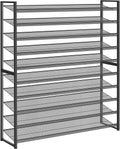 Shoe Rack Long Organizer 10-Tier Holds Up to 62 Pairs - Space Saver