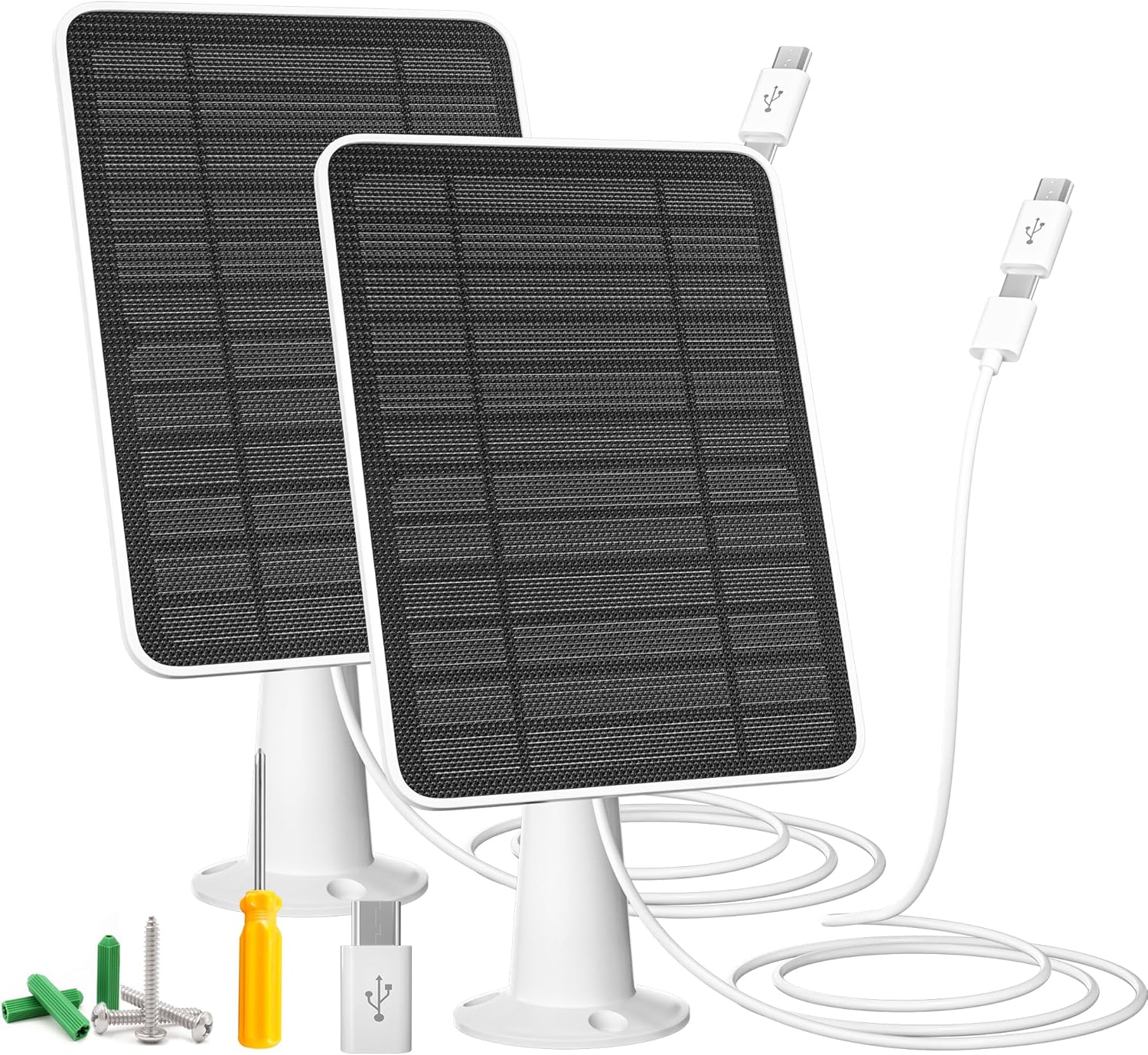 5W Solar Panel Charger for Reolink Battery Cameras - 2 Pack