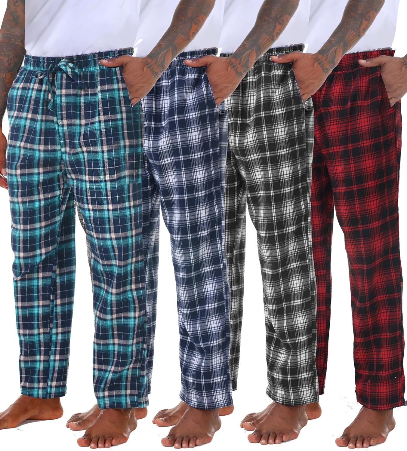 Men's Flannel Pajama Pants - Soft Cotton Lounge Sleepwear