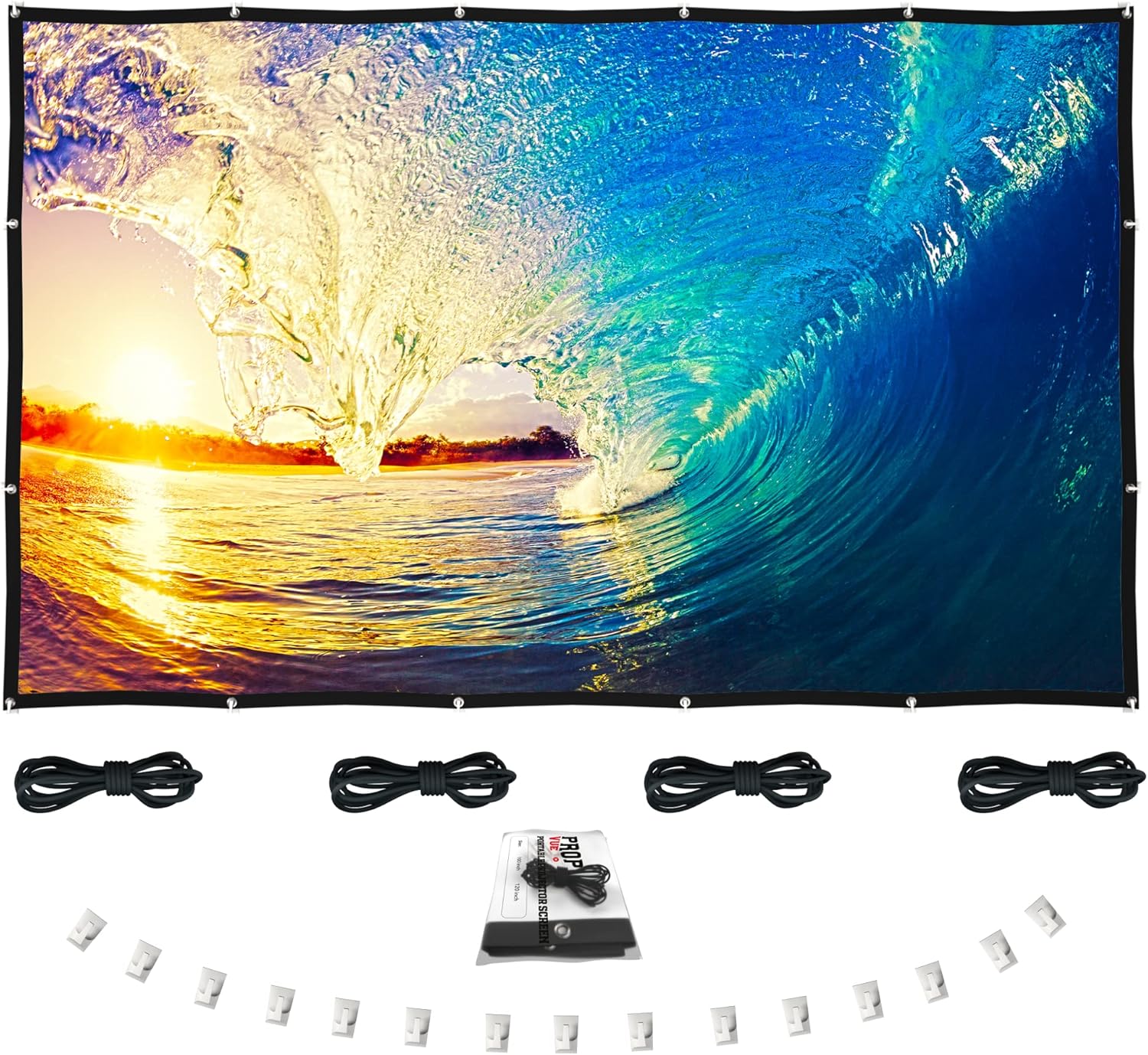 PropVue 120 Portable Projector Screen - Indoor/Outdoor 16:9 Theater Experience