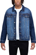 X RAY Mens Denim Jacket Washed Ripped Distressed - Versatile Everyday