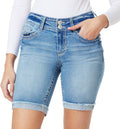 WallFlower Women's Luscious Curvy 9 in Mid-Rise Bermuda Shorts - Curvy
