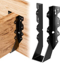 25 Pcs Black Joist Hangers 2x8 - Durable Face Mount Brackets