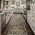 Brown Runner Rug 3x8 Vintage Area Carpet - Durable Low Pile Hallway