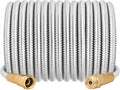Garden Hose - Short Water Leader Metal Hose 25 FT - Durable, Kink-Free