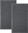 Front Door Mat 2 Pack 3x5 ft - Heavy Duty Absorbent Welcome Mats
