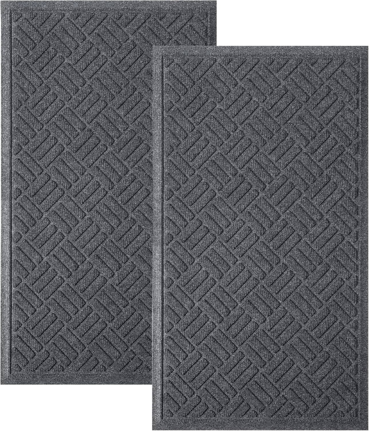 MATALL Front Door Mat 2 Pack Heavy Duty Indoor Outdoor Welcome