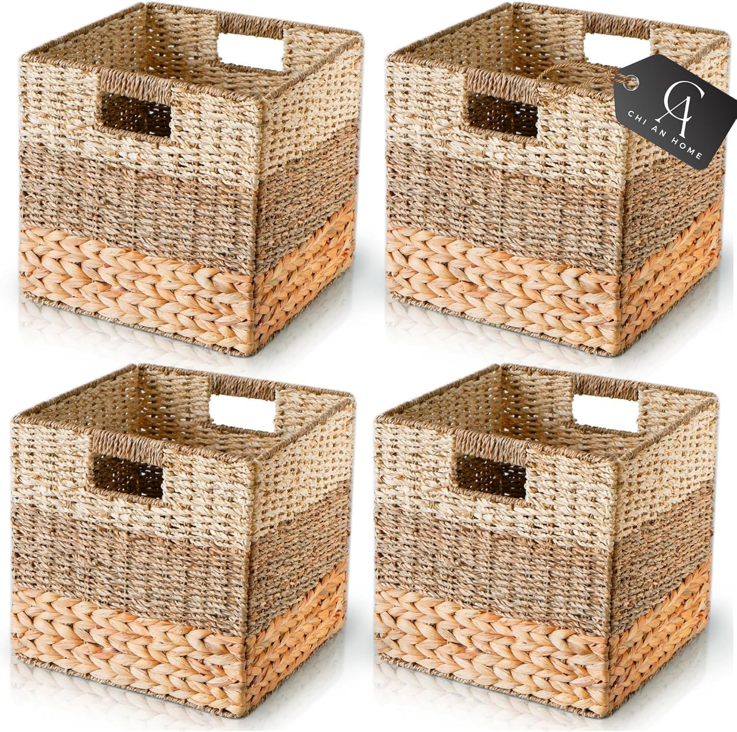 Natural Woven Cube Storage Bins for Stylish Home Organization