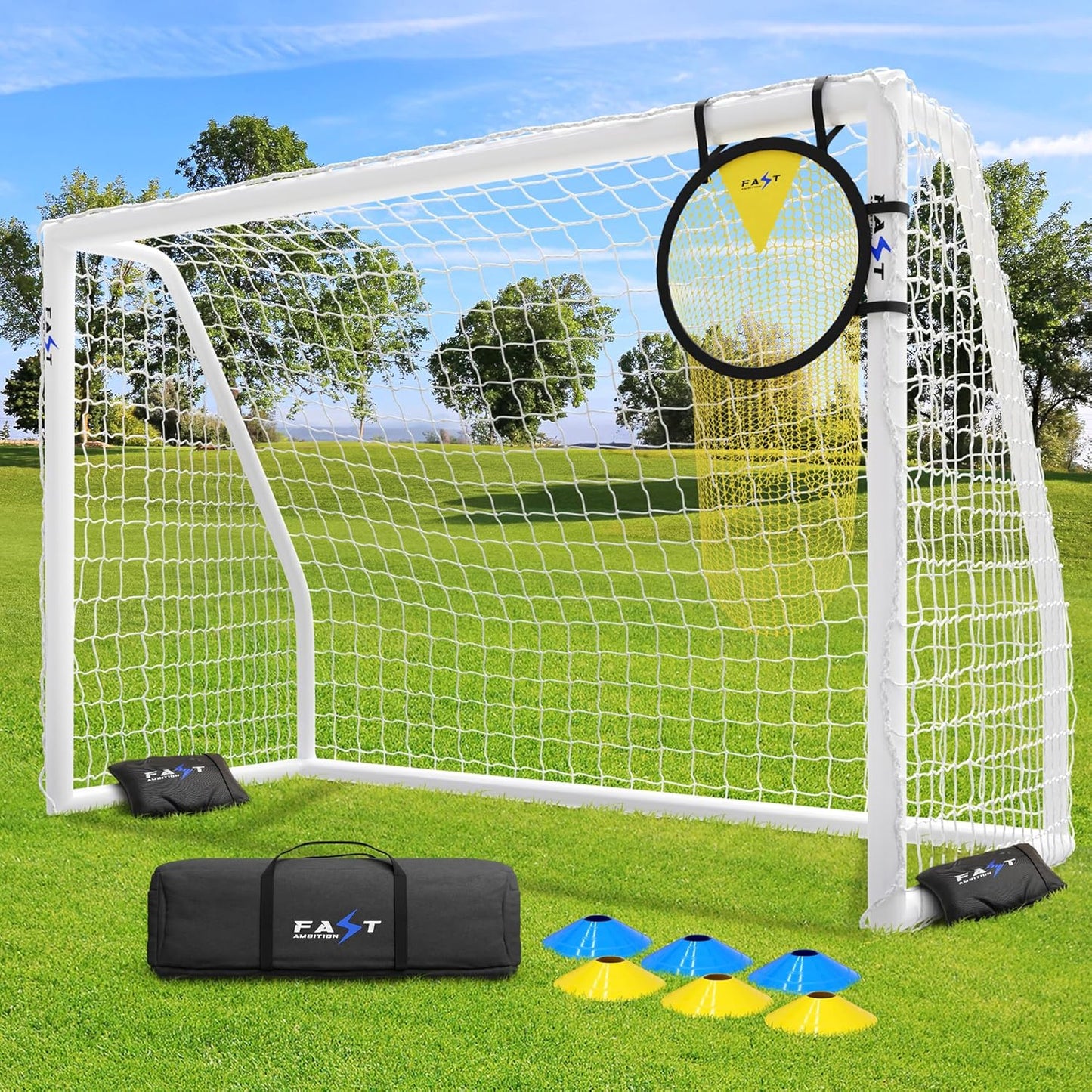 Portable Soccer Goal for Backyard - Full Size Soccer Net