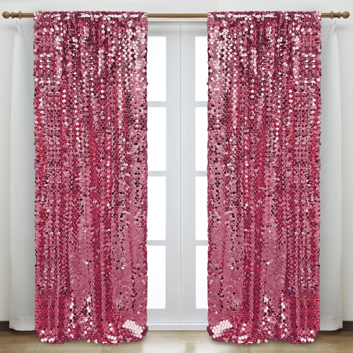 Hot Pink Sequin Backdrop for Stunning Party Decor and Photos