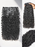 Burmese Curly Clip in Hair Extensions 20in - Fullness & Natural Blend