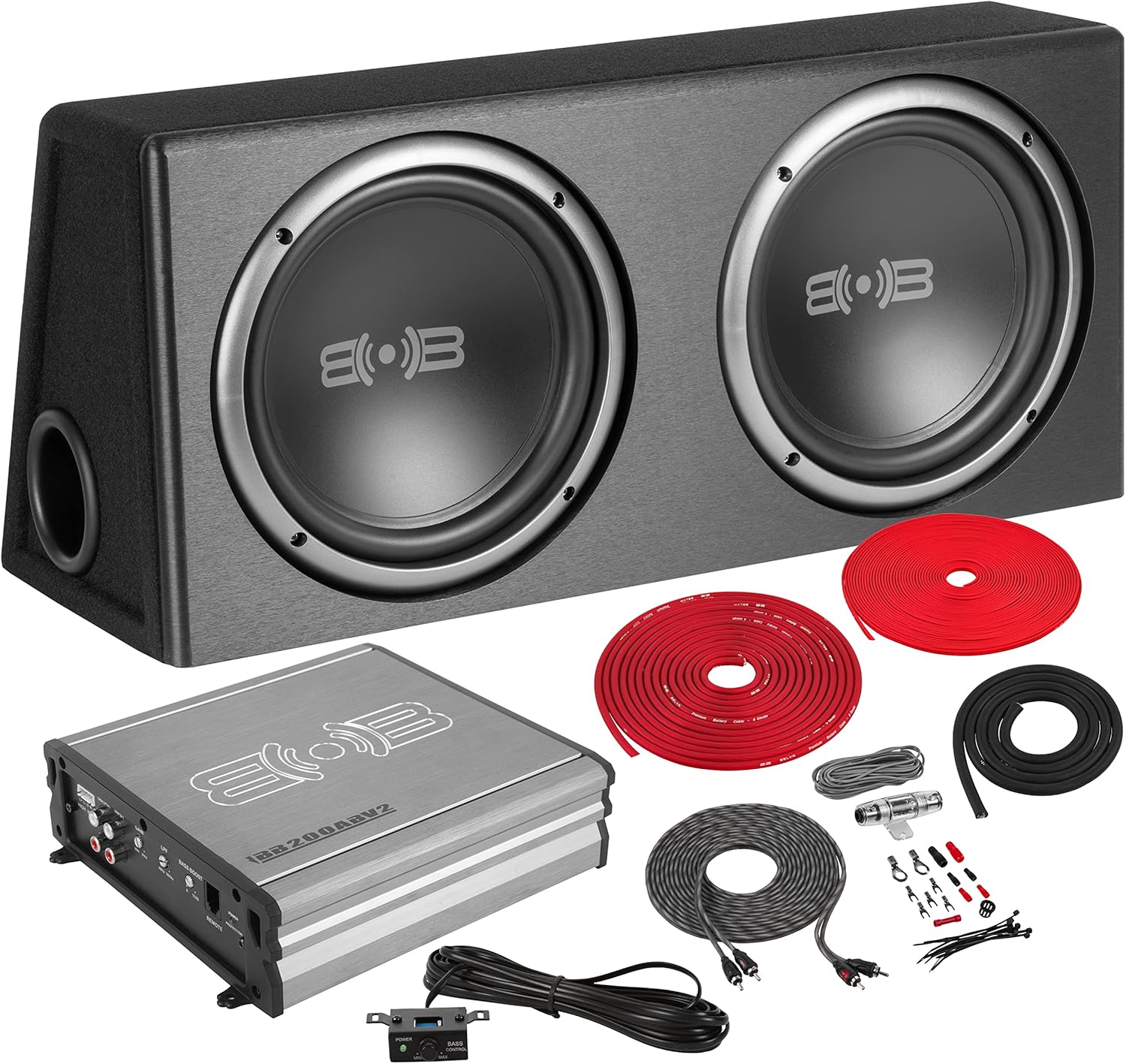 BELVA 1000 Watt RMS Complete Car Subwoofer Package for Bass Lovers