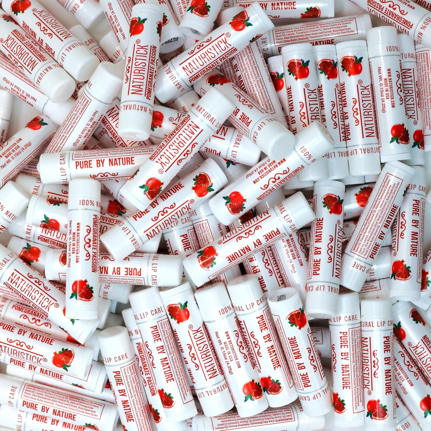 150-Pack Lip Balm in Bulk for Dry Chapped Lips - Pomegranate Scent