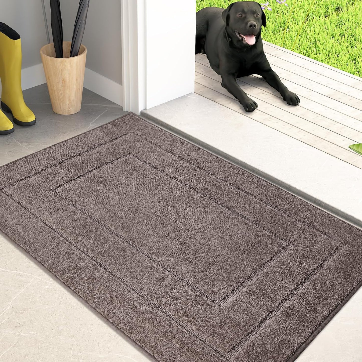 Dirt Trapping Door Mat 24in x 35.5in Non-Slip for Pets