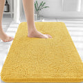 Bathroom Rug 36x24 Yellow - Plush Chenille Absorbent Bath Mat