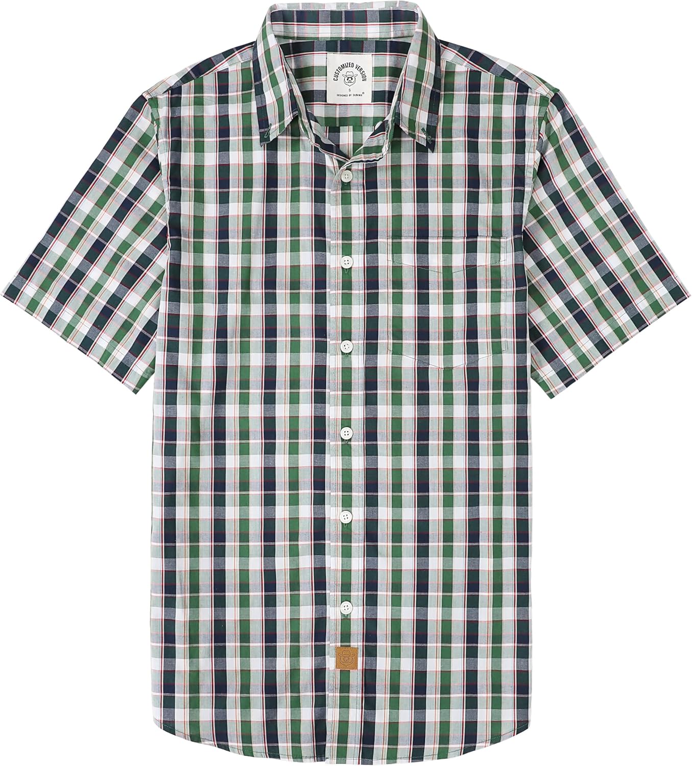 Dubinik Mens Short Sleeve Button Down Shirts for Summer Style