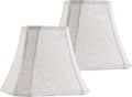 GO&SO 14 in Medium Square Lamp Shade Beige Oatmeal - Retro Linen Look