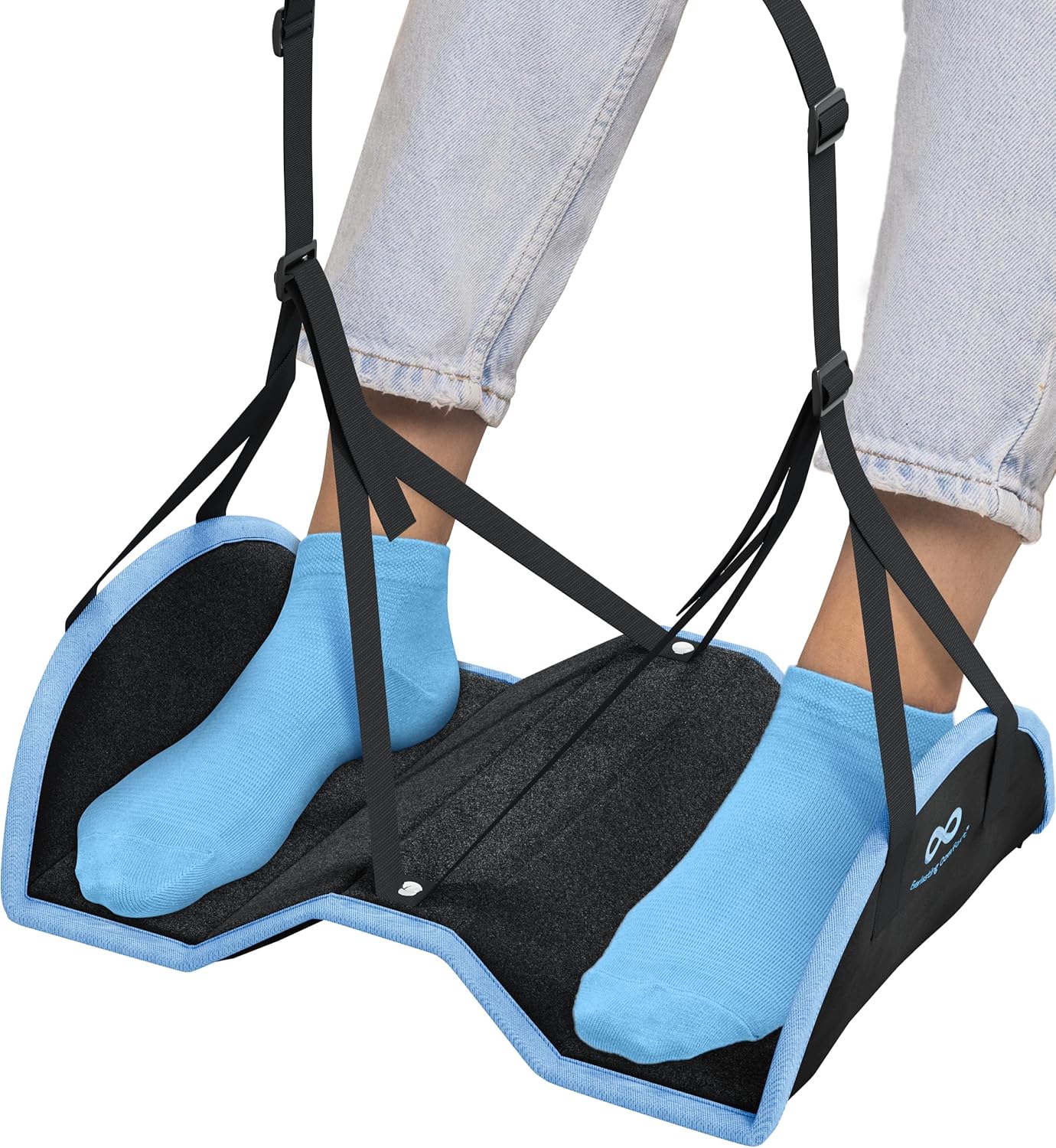 Everlasting Comfort Airplane Foot Hammock for Travel Relaxation