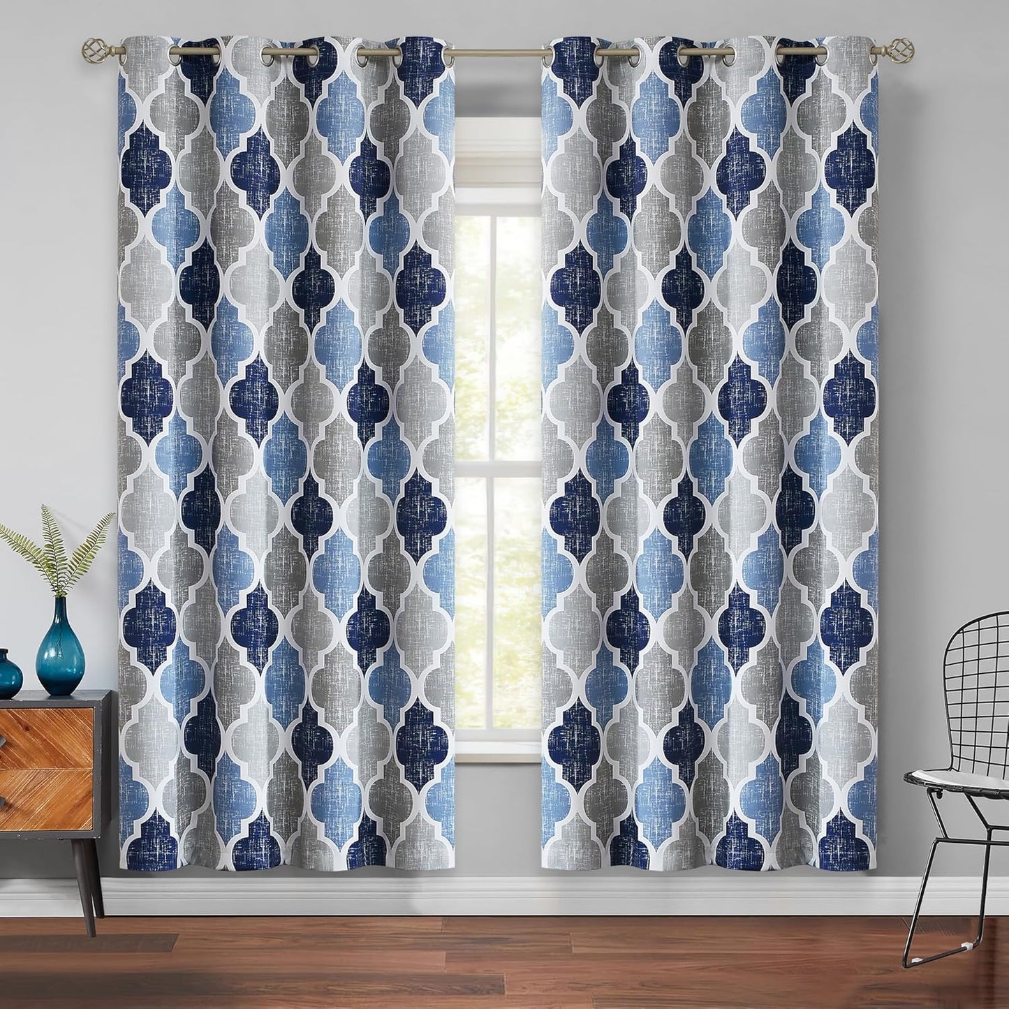 Beauoop 100% Blackout Curtains for Bedroom and Living Room