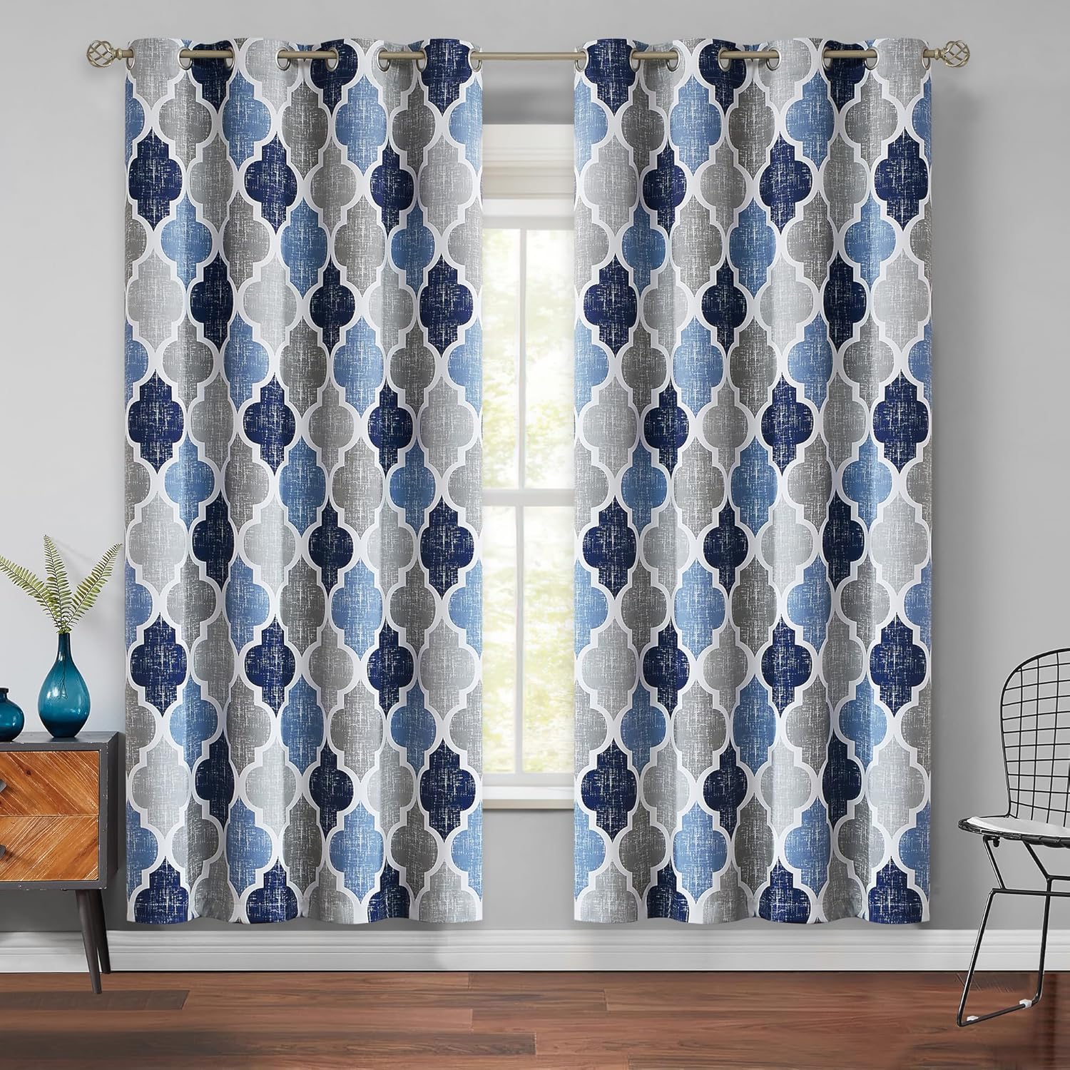 Beauoop 100% Blackout Curtains for Bedroom and Living Room