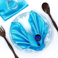 Turquoise Satin Cloth Napkins 12 x 12 in Pack of 200 - Silky Sateen