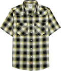 Viscose from Bamboo Plaid Western Pearl Snap Shirt - Breathable