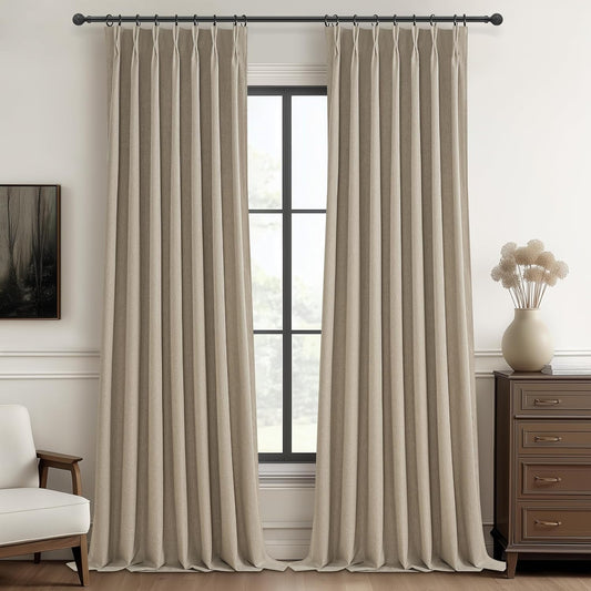 Extra Long Custom 102 Inch Blackout Curtains for Bedroom