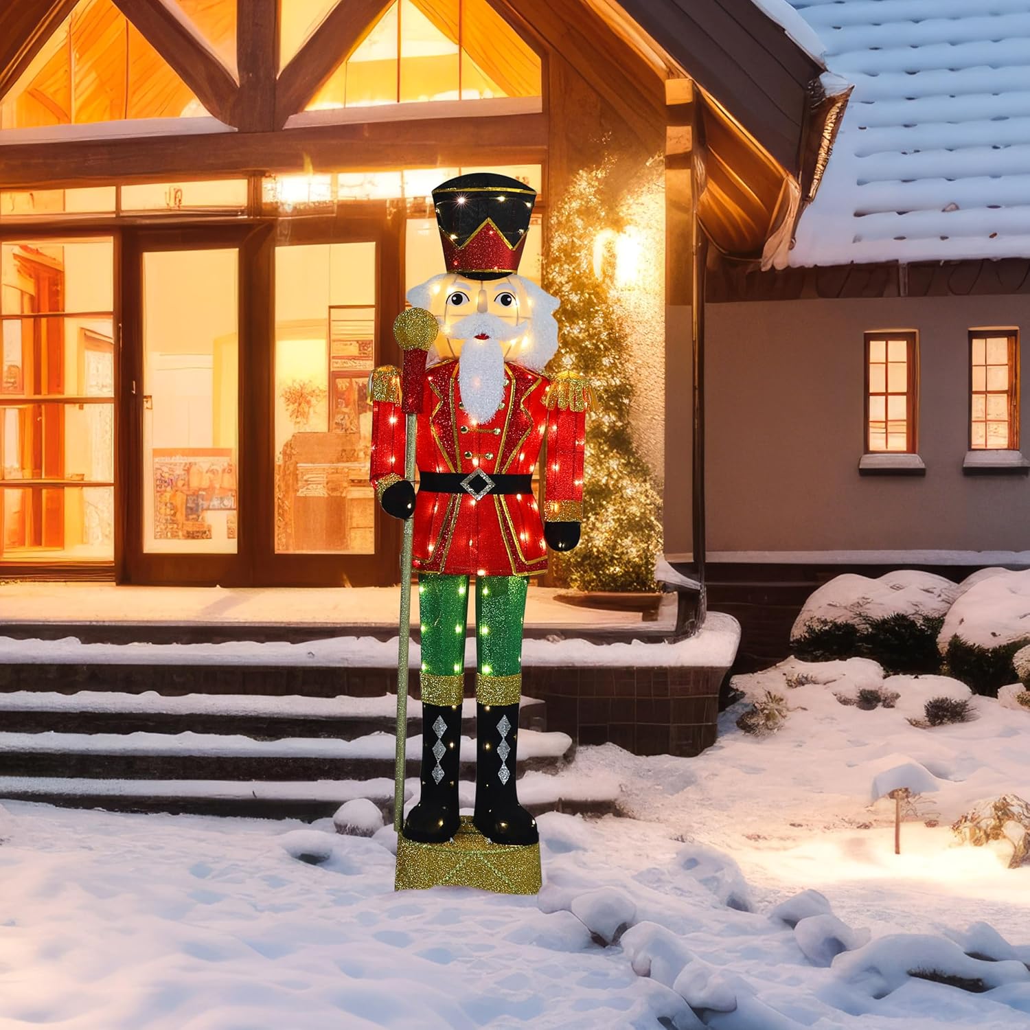 Lighted Christmas Nutcracker Decoration for Outdoor Display