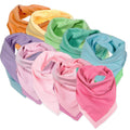 Organic Cotton Bandana Drool Bibs 10-Pack - Soft, Reversible Set