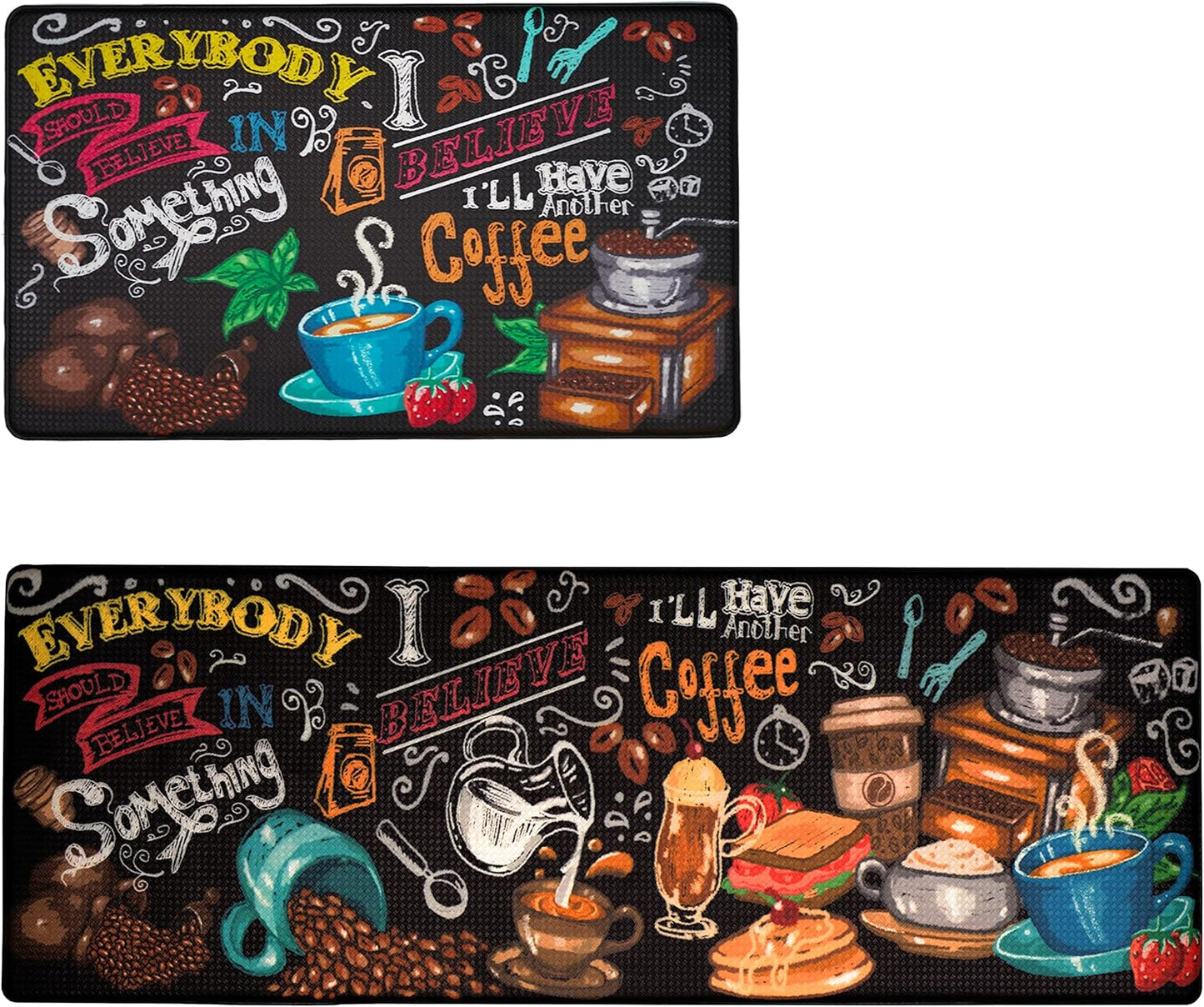 Artistic Anti Fatigue Kitchen Floor Mat for Comfort and Style