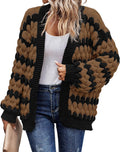 KIRUNDO Womens Cardigan Chunky Knit Fall Fashion Sweater Coats