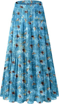 Women's Chiffon White Flowy Maxi Skirt Pleated A Line - Boho Comfort
