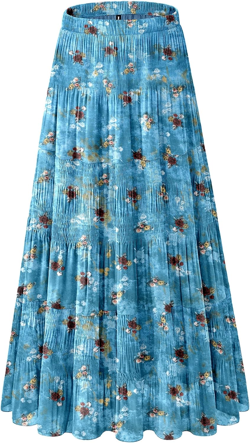 Women's Chiffon White Flowy Maxi Skirt for Boho Fall Style
