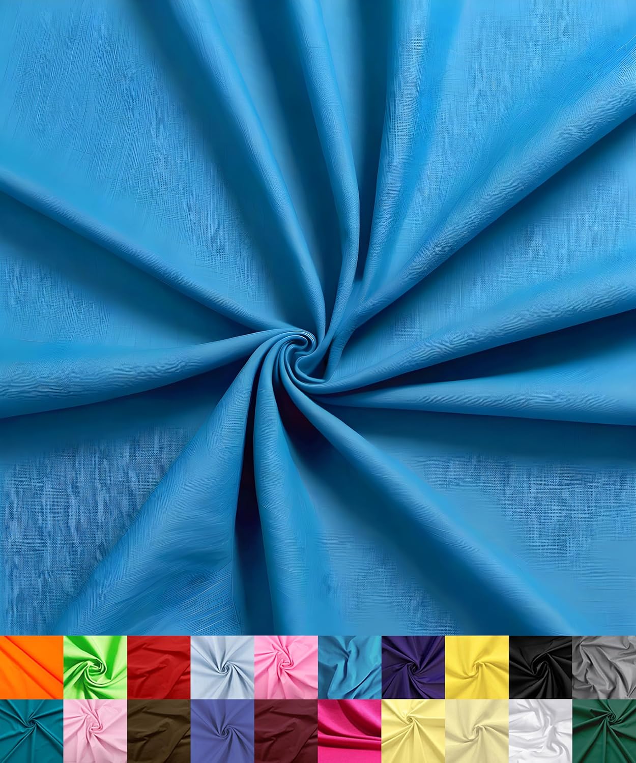 Barcelonetta Poly Cotton Fabric for Sewing - Lightweight & Breathable
