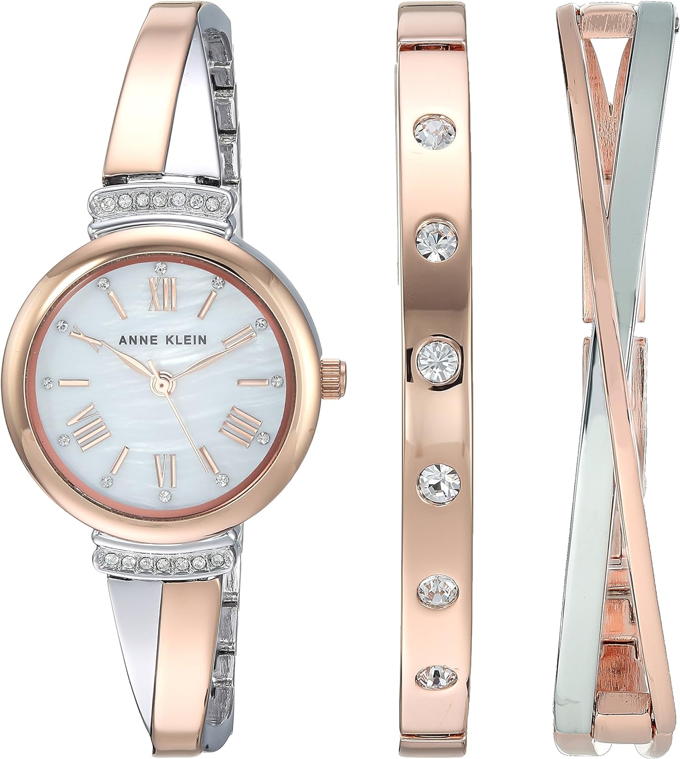 Sophisticated Crystal Bangle Watch Set - AK/2245
