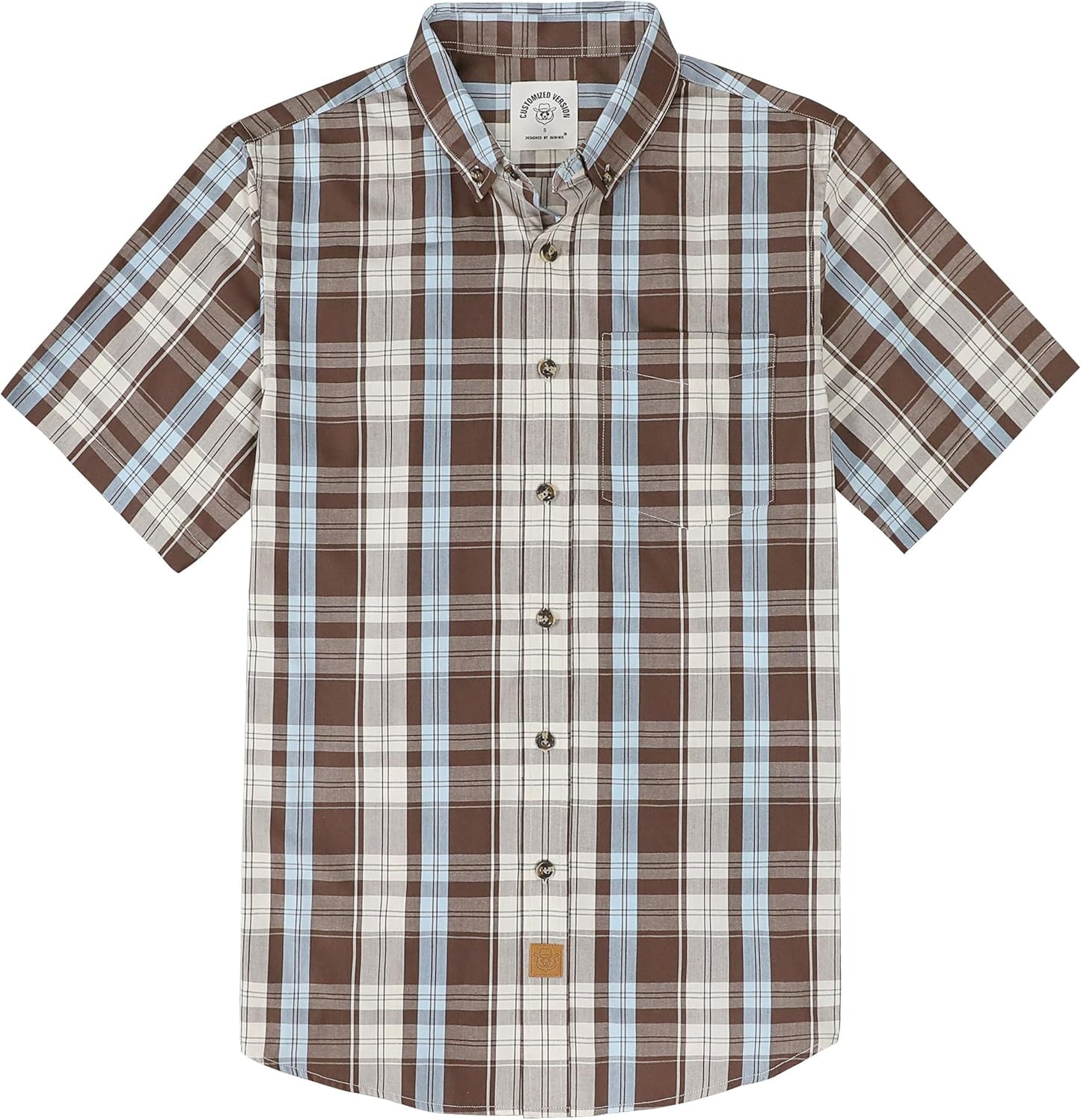 Dubinik Mens Short Sleeve Button Down Shirt for Summer Style