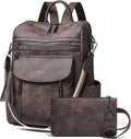 Shrrie Backpack Purse for Women Leather Convertible Bag - Versatile