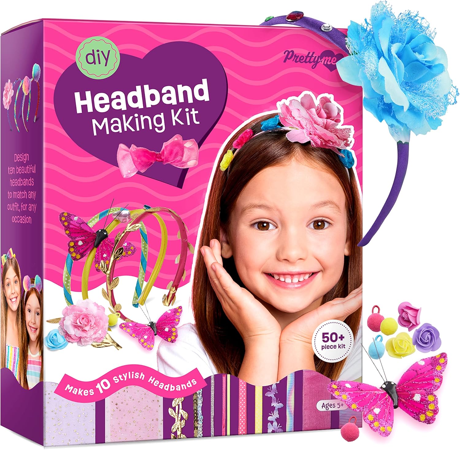DIY Fashion Headband Kit - Create Stylish Headbands - Arts & Crafts Gift for Girls