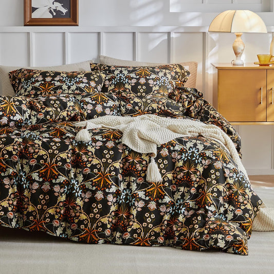 Vintage Floral Duvet Cover King Size Set for Cozy Bedrooms