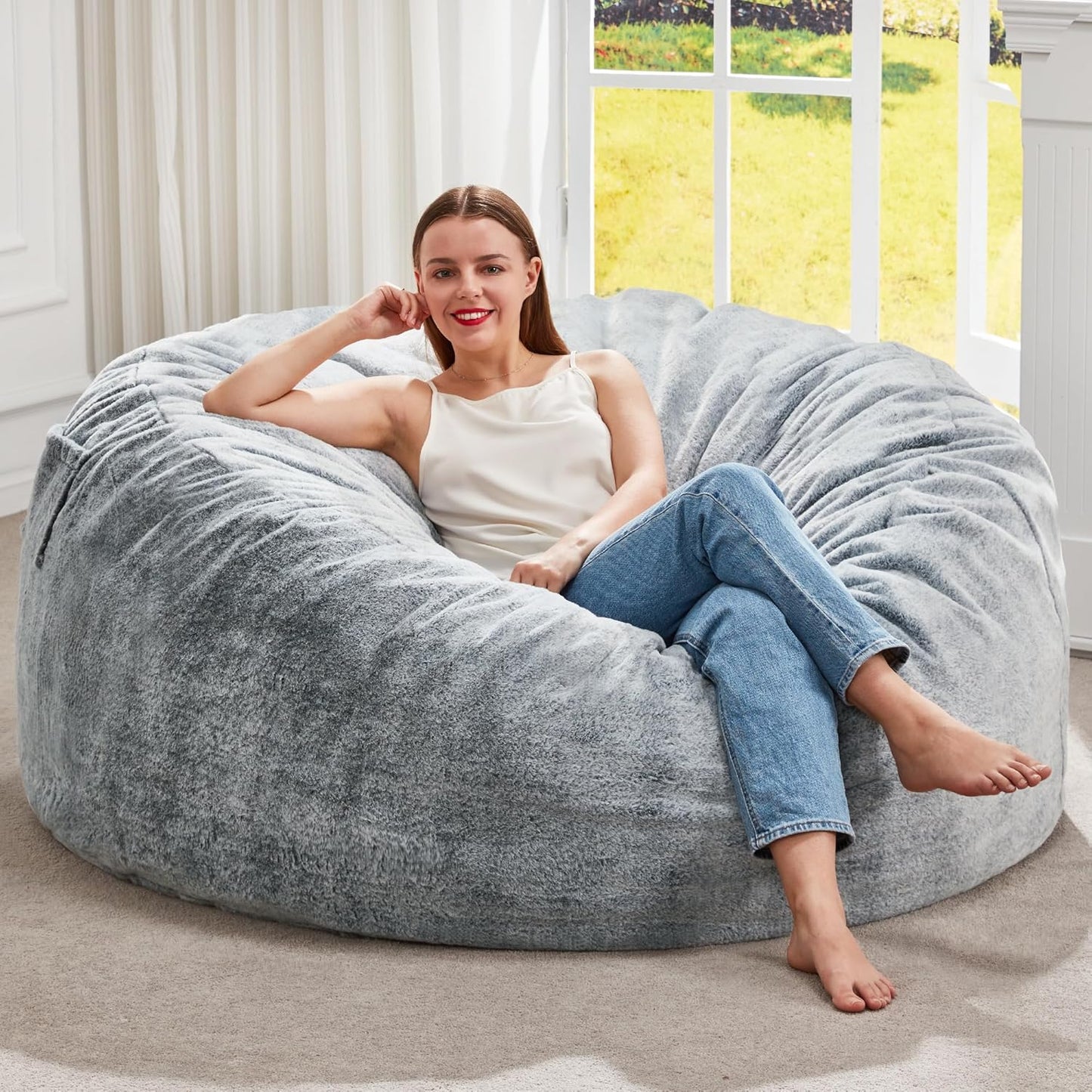 Giant Bean Bag Chair with Filler for Ultimate Comfort and Support