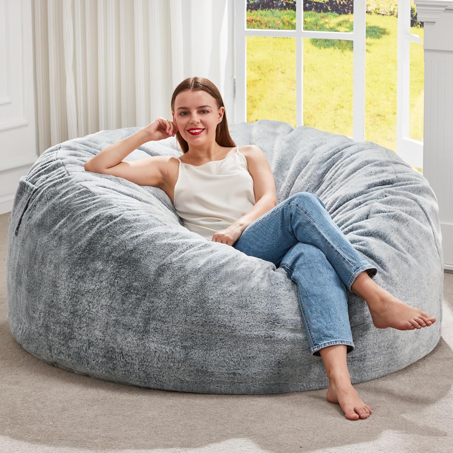 Giant Bean Bag Chair with Filler for Ultimate Comfort and Support