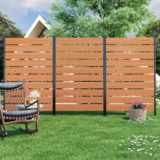 Modern Shade 5ft x 3ft Wood Privacy Fence Screen for Outdoor Use
