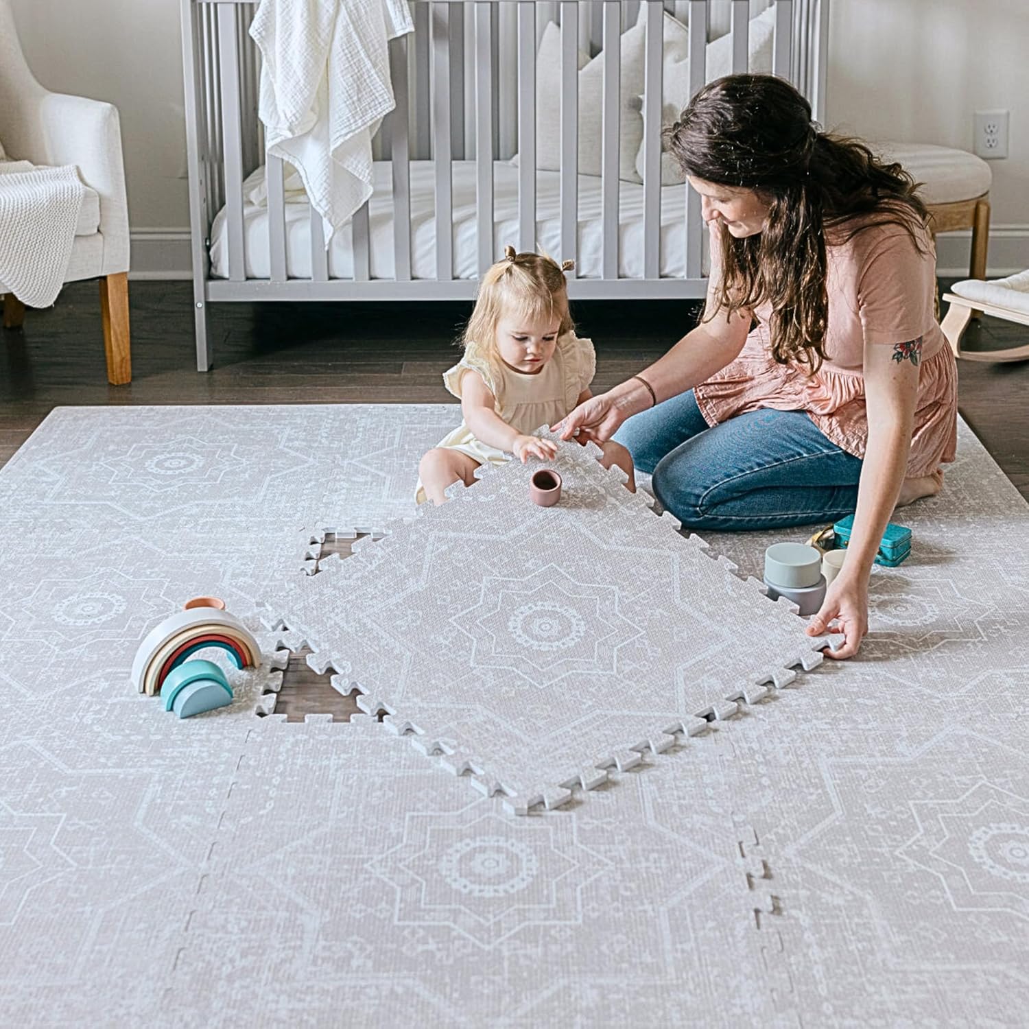 Layla Baby Play Mat - Stylish & Safe 4x6ft Mat